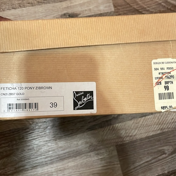 Christian Louboutin Feticha 120 Pony Zibrown. Size 39. Good condition. See pics. - Picture 9 of 9